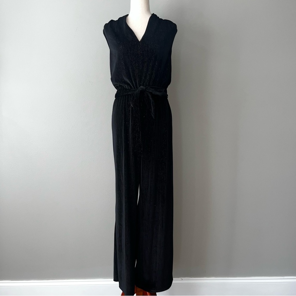 Michael Kors Black Velvet Jumpsuit / SZ L